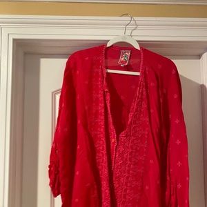 Red Johnny Was blouse